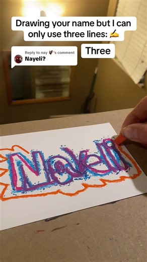 Creative Name Drawing Challenge in Three Lines