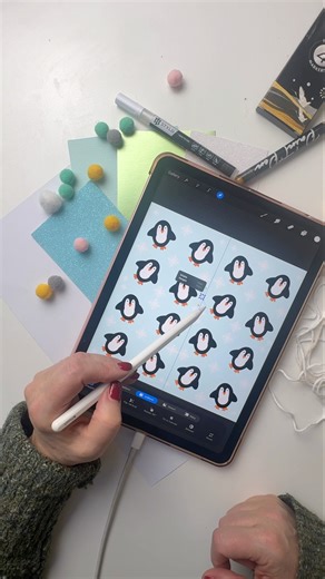 How I create repeate patterns in Pro create ! #procreate #repeatpattern #scrapbookingpaper