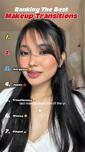 Ranking The Best Makeup Transitions #makeuptransition #tiktoktrend #shorts