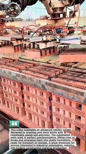 Smart Robotic Brick Stacking System | Automated Factory Technology in Action.