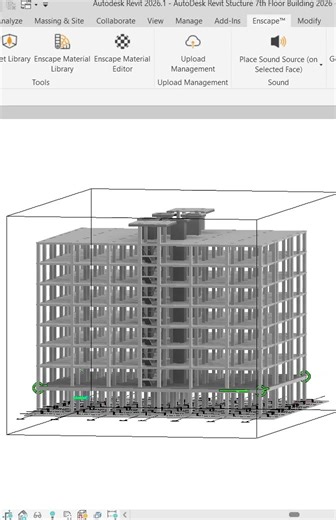 BIM Revit Structure 2026 - 7 Story Building Design #bimrevit #construction #revit