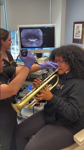 Throat Endoscopy While Playing the Trumpet
