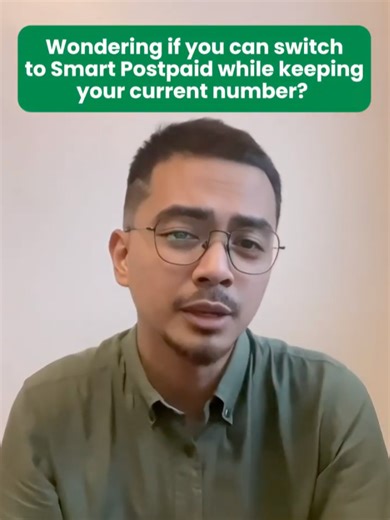 Keep your number and switch to Smart Postpaid—now available through the Smart Online Store! 💚 Watch this to learn how. Start your journey at the Smart Online Store today!