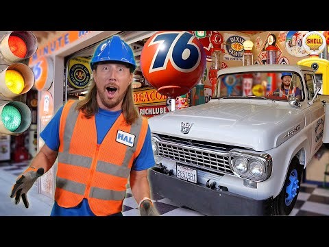 Race Cars, Tow Truck, and Road Signs Collection | Car Museum for Kids #discoverbuellton