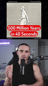 1.7M views · 10K reactions | 500 Million Years in 40 Seconds #evolution #human #humans #history #biology #science #fun #education #facts #sambucha | Sambucha | Facebook