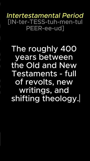 What is the Intertestamental Period?