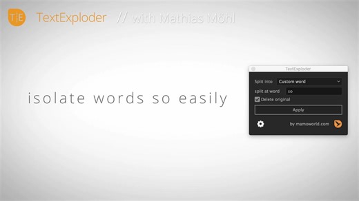 TextExploder 文字分离脚本