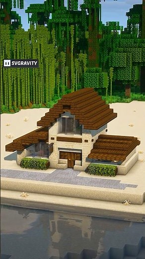 Minecraft : Beach House Quick Tutorial | #shorts