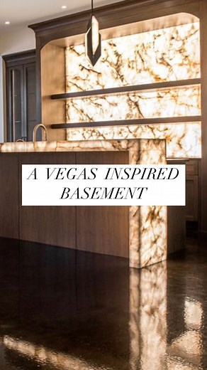 Our client wanted a Vegas-inspired basement, and we made sure to deliver. With the touch of a button, the stunning Cristalo quartzite at the wet bar comes to life, glowing from within through the lighting control system. Whether you’re in the mood for a high-energy night or a quiet glass of wine, the ambiance is yours to control. Would you keep the lights on or off? #basement #basementapproved #luxuryinteriors #homebar #backlight | Veranda Estate Homes Inc.