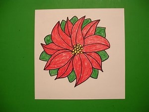 Let's Draw a Poinsettia!