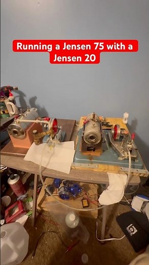 Running a Jensen 75 with a Jensen 20 #steamengine #steam #engine #engineering #steamforged ￼