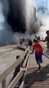 Famous Yellowstone geyser explodes, sending tourists running in terror. | New York Post