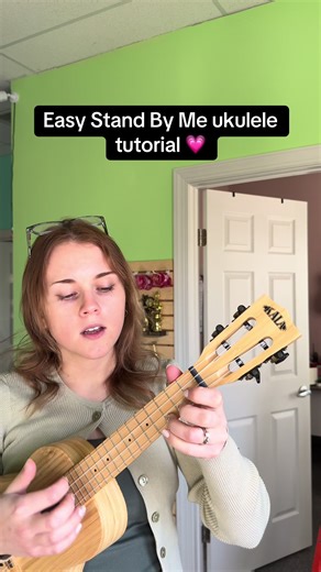 How to play stand by me the easy way 🫶 #ukulele #tutorial #music #learnontiktok #fyp