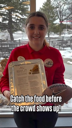 From kickoff to kickoff. 🏈➡️🍗 Catch the food before the crowd shows up. Our reheatable nugget and strip trays let you pick up early, heat when it’s game time, and serve hot Chick-fil-A® favorites right on cue. No timeouts in the kitchen. No missed plays. Order catering through the Chick-fil-A® App or link in our bio. | Chick-fil-A Schaumburg