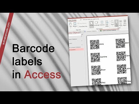 How to add barcodes to labels in Microsoft Access