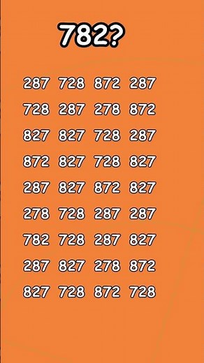 "Solving the Mystery Puzzle: Find 782 Among These Numbers!"