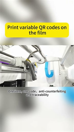 Arojet inkjet printer print variable QR codes on the film.#inkjetprinter #uvprinter #digitalprinting
