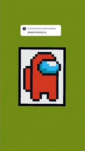 Among us Pixel Art #minecraft #shorts