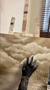 Art therapy 🤩 Paint a soft soothing abstract seascape painting with me | oil painting tutorial #art