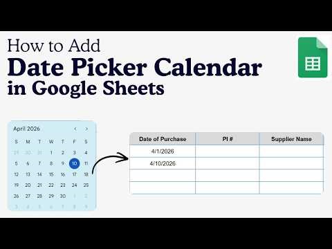 How to Add Date Picker Calendar in Google Sheets