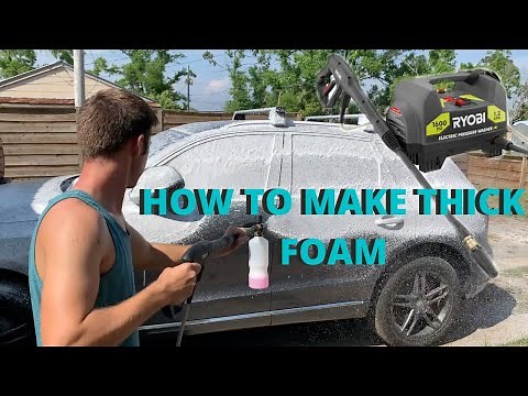 How To Make Thick Foam With A Ryobi Pressure Washer Review | Logan Price