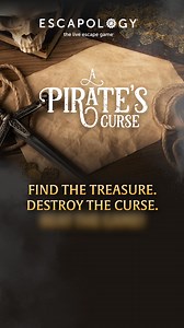 In this 60-minute escape room, race against the clock on a treacherous treasure hunt! 💰 Will you break this deadly curse and become the owner of Captain Goldbeard's treasure? ☠️ Find out, when you book now at Escapology! | Escapology Escape Rooms