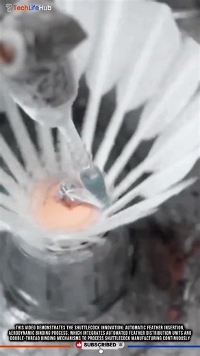 Shuttlecock Innovation: Automatic Feather Insertion, Aerodynamic Binding Process #tech
