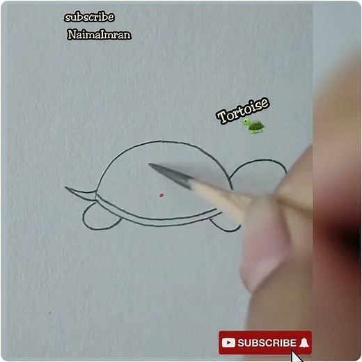 How to draw tortoise🐢for kids|#tortoise#art #howtodraw#short#kach🐢#subscribe NaimaImran😍