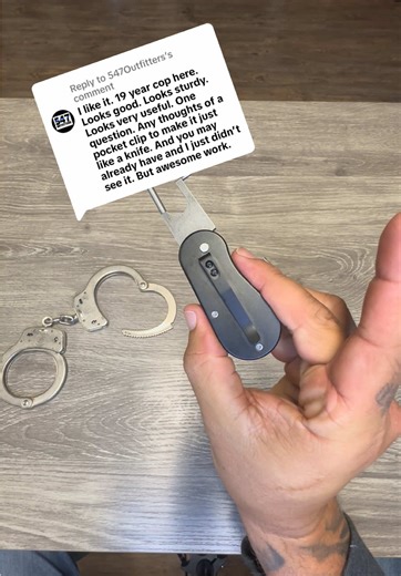 Replying to @547Outfitters Thanks for the comment 547Outfitters With this belt clip, Cuff-key keeps your tool accessible at all times!! Check us out at www.cuff-key.com