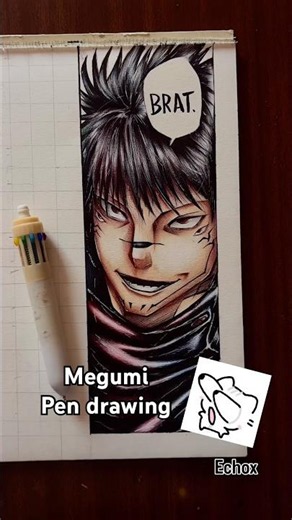 How to Draw Clothes in 4 Steps megumi #pendrawing #art #tutorial #howtodraw #jujutsukaisen #megumi
