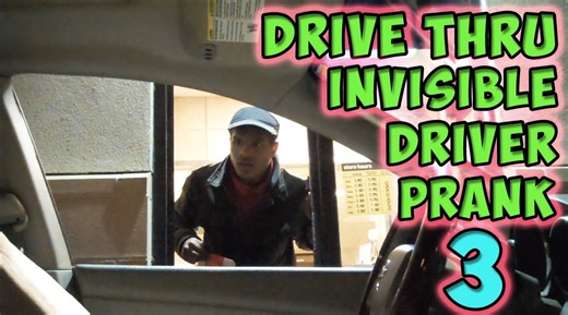 Invisible driver prank absolutely baffles fast food workers