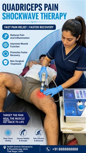 Quadriceps Pain Shockwave TherapyFast Thigh MusclePain ReliefBest Physiotherapy Treatment#painrelief