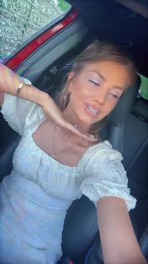 Stunning Fashion Moment Inside a Luxury Car