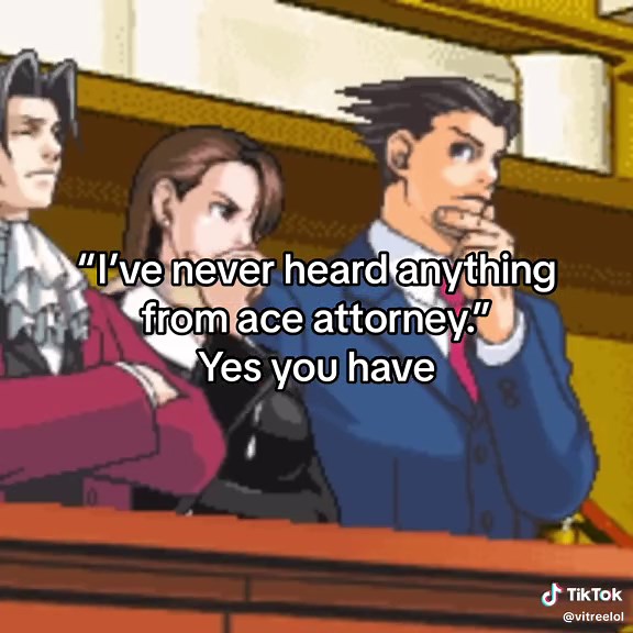 OBJECTION‼️‼️‼️ #fypシ #fyp #aceattorney #ace #milesedgeworth #phoneixwright #miafey #vonkarma #vonkarmafranziska #meme #nostalgia