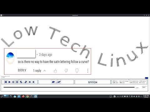 Inkstitch - Bending letters from the lettering tool