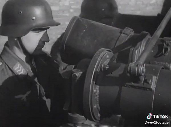 The German 8.8cm flak 18, the major production of the famous “88” began production in 1933, seeing action right through until the end of the war. In 1944 total German flak was credited with 6,400 allied planes destroyed and 27,000 damaged. #fyp#educational#ww2history#germany#ww2footage