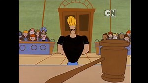 At court, Johnny explains an incident to the judge that time froze for everyone but himself yesterday. #JohnnyBravo | Cartoon Network