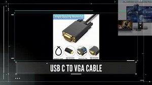 USB C to VGA Cable 6 Feet, USB Type-C to VGA Adapter Thunderbolt 3/4 Compatible with MacBook Pro, iPhone 16 Pro Max, iPad Pro, Samsung Galaxy S24/ S23 and More