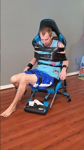 Fiance Duct Taped to Chair Challenge Part 2 #funny #youtubeshorts #shorts #ducttape