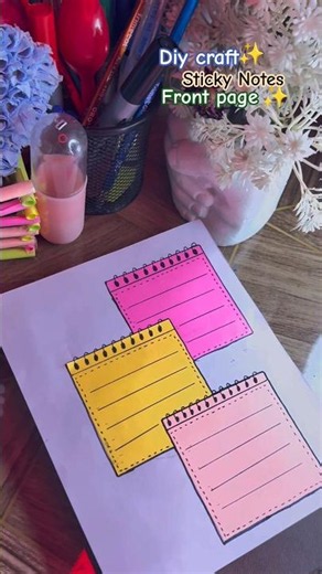 DIY Cute Notebook Cover 🌸 Easy Stationery Craft #diy #craft
