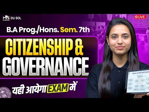 Citizenship and Governance | Important Questions With Ans. B.A Prog/Hons. Sem 7th