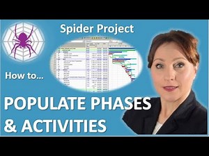 3. Spider Project Tutorial - Populate Phases and Activities