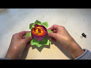 How to make modular origami lotus flower
