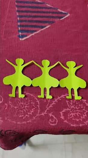DIY Dancing Girls | 2 Minutes Craft | Paper Cutting | Shorts
