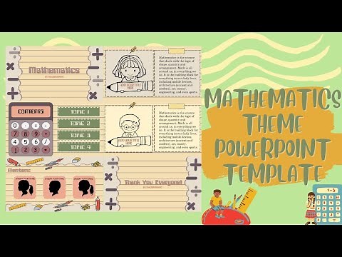 Mathematics Theme PowerPoint Template Free🍑 || ppt#57✨