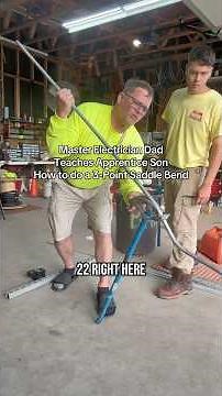 How to do a 3-Point Saddle Bend with EMT Conduit in 2 Minutes! #hendythesparky #electrician