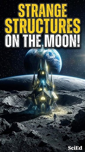 Alien Structures on the Moon? 😱 #MoonStructures #AlienBases #UFO #Conspiracy #MoonMysteries #Aliens