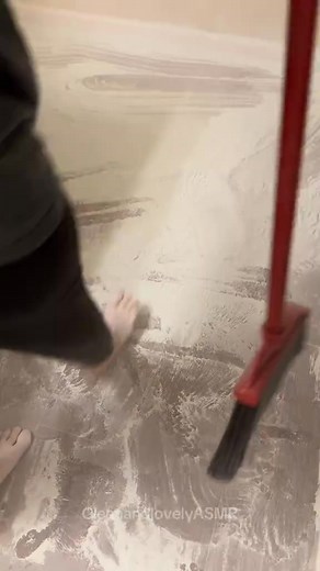 Sweeping only clean up #asmr #cleaning #powder #comet #sweepingasmr | Kris scrubs.77