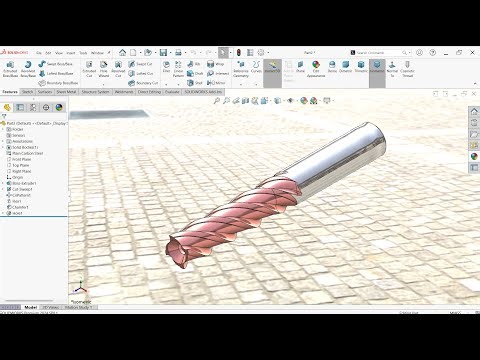 SOLIDWORKS Modeling in end Mill #solidworks #cadsoftware #cad #autocadblocks #automobile #sketchup