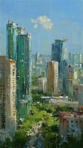 Cityscape (painting #988) / Normov Art Studio